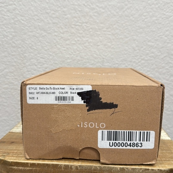 Nisolo Stella Go To Block Heel Black Leather Sandals Size 6 - Picture 10 of 10